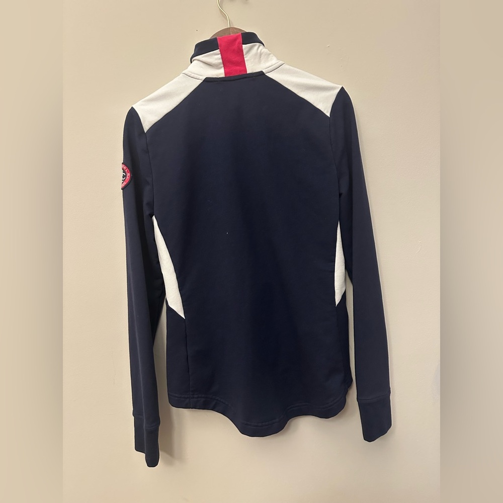 Lauren Ralph Lauren Active Colorblock Zip Jacket XS Navy White Pink Trim EUC - Picture 4 of 4